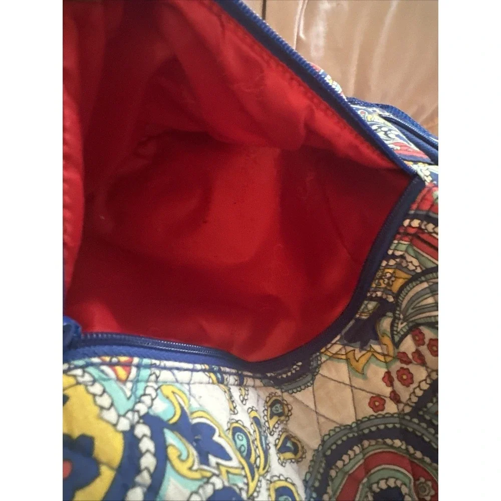 Vera Bradley Sling Tennis Backpack in Marina Paisley Pattern Blue, Red, White